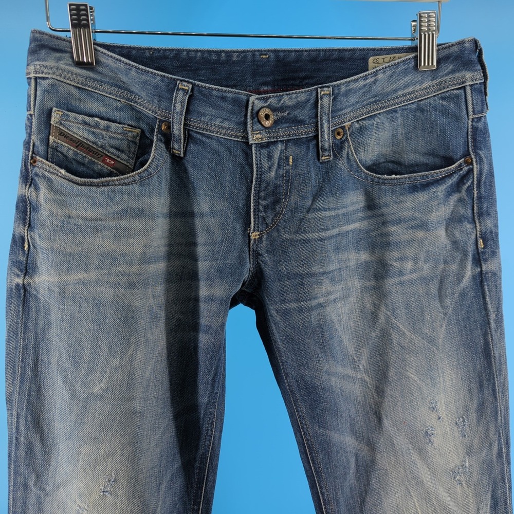 Diesel Lowky Regular-Straight Low Waist Jeans Wash 0810N Blue W27 L32 - Picture 15 of 16